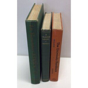 Vintage 3 Book Lot HC Decor 1940-50s College Ethics Logic Hard Cover